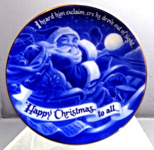 SELLO RECUERDO ADORNO DE NAVIDAD UNA VISITA DE SAN NICHOLAS PLATO DE COLECCIONISTA - Imagen 1 de 2