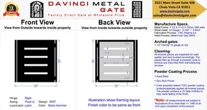 Contemporary modern metal gate, Modern Metal Gate, Custom size Art Pedestrian - Picture 1 of 7