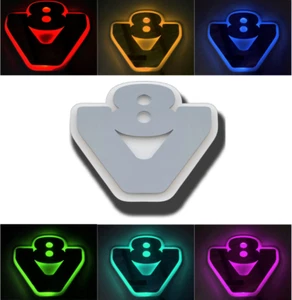 24V LED V8 CABINA INTERIOR RGB PLACA DE LUZ ACABADO ESPEJO PLATEADO PARA SCANIA MAN DAF - Imagen 1 de 12
