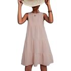 Summer Casual Dresses For Women Swing Beach Cover Up Dresses Flowy Pleated
