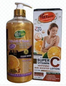 Veet Gold Kojic Vitamin C Shower Bath With Super Vitamin C Booster Lotion 400ml - Picture 1 of 2