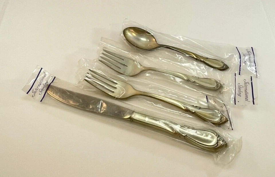 International Rhapsody Sterling Silver 4 Piece Place Setting - New in Package - Image 1 of 3