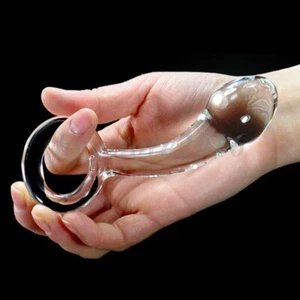 P-Spot Crystal Glass Anal Dildo Sex Toy Butt Plug Massager Wand Insert Men Women - Picture 1 of 9