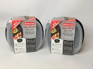 rubbermaid takealongs 5 Snackers Meal Prep Lot Of 2 - Picture 1 of 2