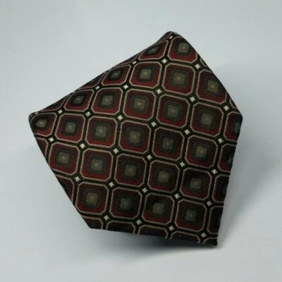 Corbata de seda Platinum Designs roja gris negra geométrica para hombre 59,5 x 3,75 Foto 1 de 4