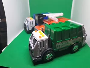 Tonka Dump Truck Green & Clean Trash Collector W/ Lights & Sounds + 2 Trucks - Picture 1 of 8