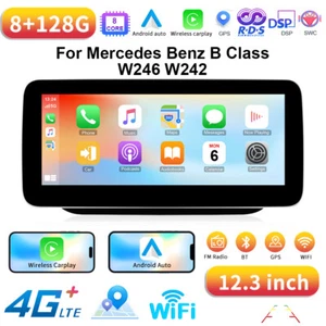Radio Carplay de 12,3"" para Mercedes Clase B W246 Android Espejo Automático Juego de Coche - Imagen 1 de 12