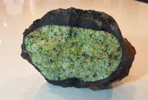 1.45kg Rough Natural Olivine Peridot Crystal Gemstone Basalt - Picture 1 of 7