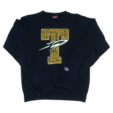 Toledo Rockets Champion WOMENS Navy LS Crew Neck Pullover Sweatshirt (XS) Cover