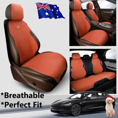 Car Seat Covers Saddle Leather Breathable Seat Cushions Protector for BMW X3 X5 - image 1 of 4