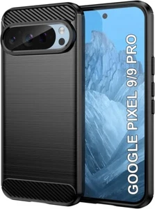 Pour GOOGLE PIXEL 9 PRO XL COQUE FIBRE DE CARBONE SILICONE NOIR ETUI ANTICHOC - Photo 1 sur 18
