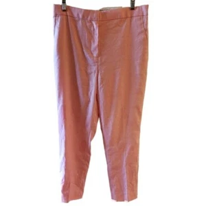 Ann Taylor Loft Soft Pink Fully Lined Linen Blend Ankle High Rise Pants Size 8 - Picture 1 of 5