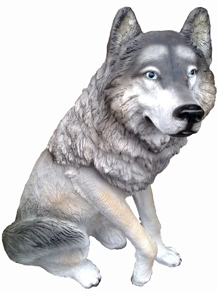 WOLF, Lebensgroß, NEU GARTENFIGUR DEKOFIGUR AUßENFIGUR, WETTERFEST, DEKO - Bild 1 von 1