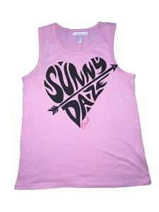 O'Neill Girls Sleeveless Tank Top Pink “Sunny Daze” Heart Graphic Size M - Picture 1 of 6
