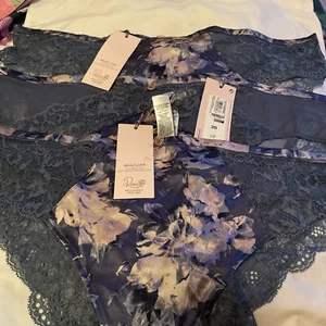 Marks & Spencer Rosie 3 Pairs Of Brazilian Knickers Size 20 Airfield Blue - Picture 1 of 2