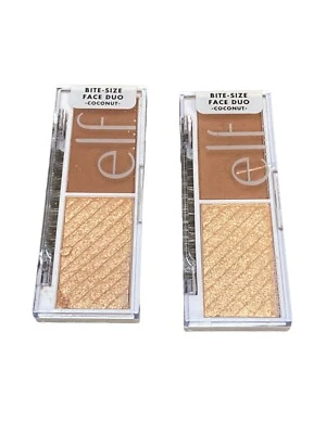 (2) e.l.f. Cosmetics Bite Size iluminador y rubor facial dúo coco Foto 1 de 2