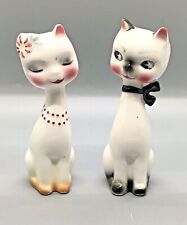Vintage Norcrest Japan Romancing Kitty Cats Salt and Pepper Shakers