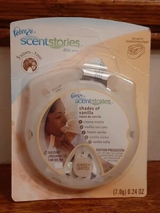 FEBREZE SCENTSTORIES DISK SHADES OF VANILLA CREAMY CAKE FRENCH TAFFY NUT NEW 1 - Picture 1 of 3
