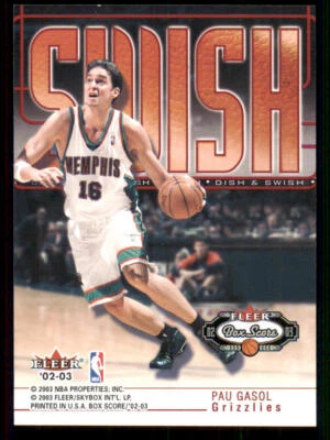 2002-03 Fleer Box Score Dish and Swish Dual #10 Shane Battier/Pau Gasol - Image 1 of 2