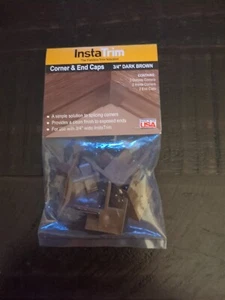 InstaTrim 3/4" Dark Brown Corner & End Cap - 6 Pack - Picture 1 of 2