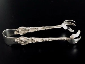 Pinzas de azúcar americanas de plata esterlina, patrón Unger Brothers Douvain, c.1905 - Imagen 1 de 6