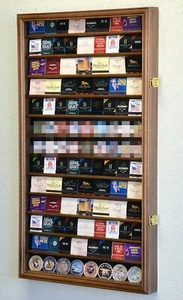 Matchbook Display Case 116+ Matches Walnut Cabinet Wood Rack Collection Holder - Picture 1 of 11
