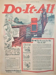 Do It All Traktoranzeige 1921, Oldtimer, Consolidated Benzin Engine Co. - Bild 1 von 4