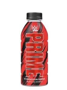 Prime Hydration Drink WWE Red & Black Bottle Jake Paul KSI- Ships Immediately! - Picture 1 of 3