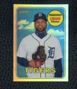 2018 Topps Heritage Refractor /569 #583 Francisco Liriano Detroit Tigers - Bild 1 von 2