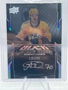 2023-24 SPx - UD Black Lustrous Rookie Signatures #LRA-EA Egor Afanasyev /299... - Picture 1 of 2