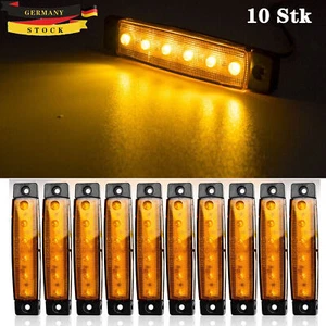 10X 6-LED 12V 24V LKW Seitenmarkierungsleuchte Begrenzungsleuchten Gelb Anhänger - Bild 1 von 13