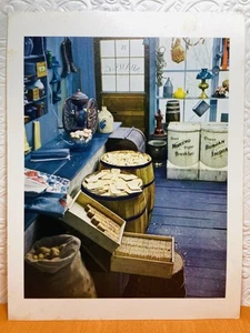 1960s Print Old West General Store Cracker Barrels Coffee Grinder Tea Hoppers - Picture 1 of 6