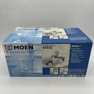 Moen 84502 Adler Series Single-Handle Bathroom Faucet Chrome W/ Pop-Up NEW - Picture 1 of 5