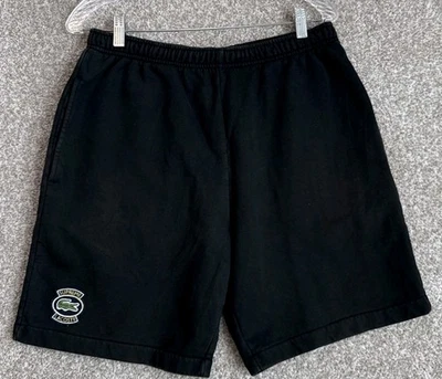 Pantalones Cortos Supreme x Lacoste L!VE Para Hombre Talla Pequeña Negros Cordón Algodón 7" Entrepierna Foto 1 de 4