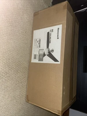 honeywell RIO 52” ceiling fan model 50195 w/ remote. UNTESTED.  Not Opened - Image 1 of 2