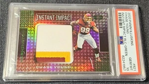 2020 Panini Illusions Green /10 Chase Young Jumbo Relic Patch Rookie RC PSA 10 - Picture 1 of 3