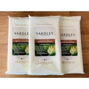 Yardley London Disposable WashCloths Lot of 3 18 Ct. New - Picture 1 of 8
