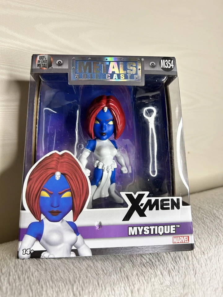 X-Men Marvel Comics Mystique Figura de 4 pulgadas Figura de metal fundido a presión Nueva en caja Foto 1 de 4