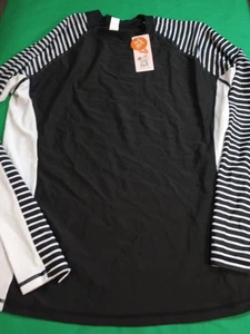 Attraco Damen Aqua Schwarz Langarm Training Top Sport Basis Größe X-Large  - Bild 1 von 4