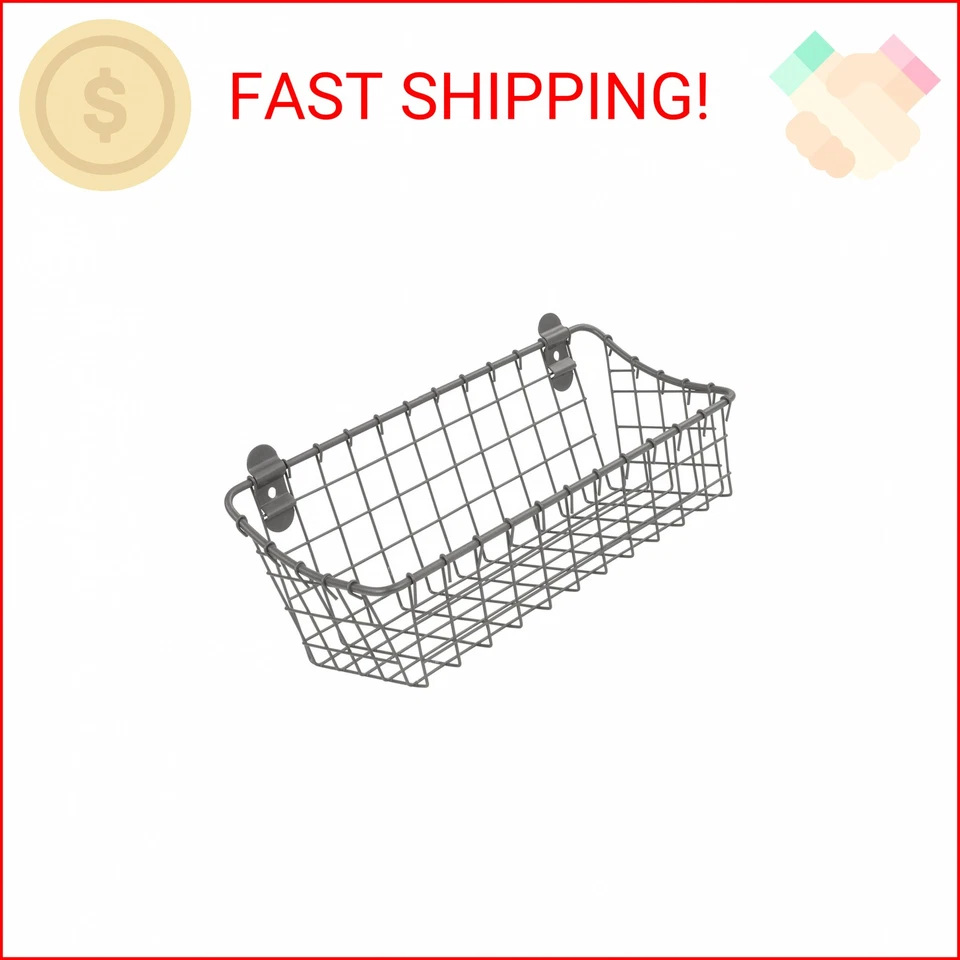 Spectrum Diversified Vintage Cabinet & Wall Mount Basket, Small, Industrial Gray - Image 1 of 2