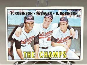 1967 Topps #1 The Champs Hank Bauer /Frank / Brooks Robinson Baltimore Orioles - Picture 1 of 3