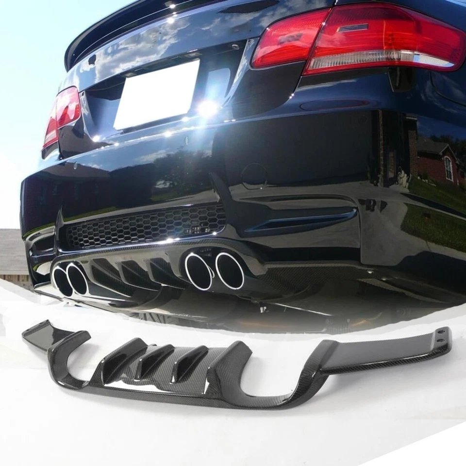 Difusor de labios de parachoques trasero de fibra de carbono apto para BMW Serie 3 E92 E93 M3 2008-2013 Foto 1 de 4
