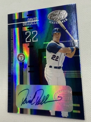 2005 Leaf Certified Materials David Dellucci Autograph #168 25/25 Bookends Ser# - Image 1 of 2