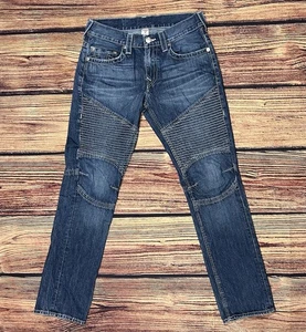 True Religion Jeans Herren 31 x 32 Moto Slim Natural Blue Style 100021 Denim - Bild 1 von 12