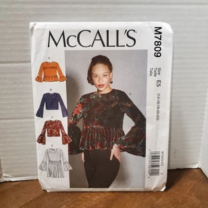 McCall's Sewing Pattern M7809 Misses' Plus Size Loose Fitting Top - Uncut - Picture 1 of 5