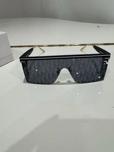 CHRISTIAN DIOR BLUE DIOR OBLIQUE MASK SUNGLASSES DIORCLUB M1U - Picture 1 of 11