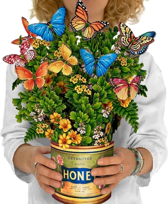 Pop up Cards, Butterflies & Buttercups, 12 Inch Life Sized Forever Flower Bouque - Image 1 of 4
