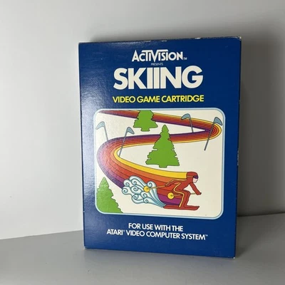 Skiing (Atari 2600, 1980) Complete w/ Manual and activision catalog 1984 - Image 1 of 4