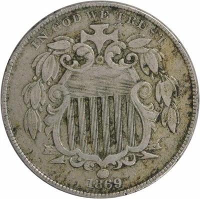 1869 Shield Nickel VF Uncertified #306 - Image 1 of 2