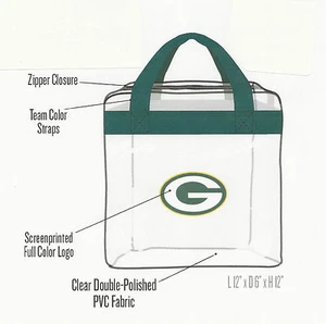 NFL CLEAR TOTE BAG           ( 5 NFL TEAMS TO SELECT FROM ) - Picture 1 of 11
